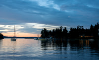 San Juan Islands, Washington,               Sunset on Friday Harbor